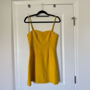 mini yellow sweetheart french connection dress size 6
